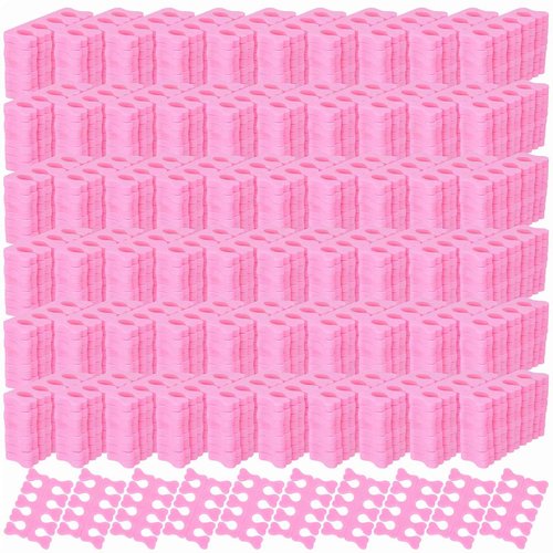 500 Pcs (250 Pairs) Toe Separators Pedicure Tool Kit Soft Toe Spacers for Pedicures Spreaders Finger Dividers for Women Men Feet Nail Toenails Art Painting Polish Spa