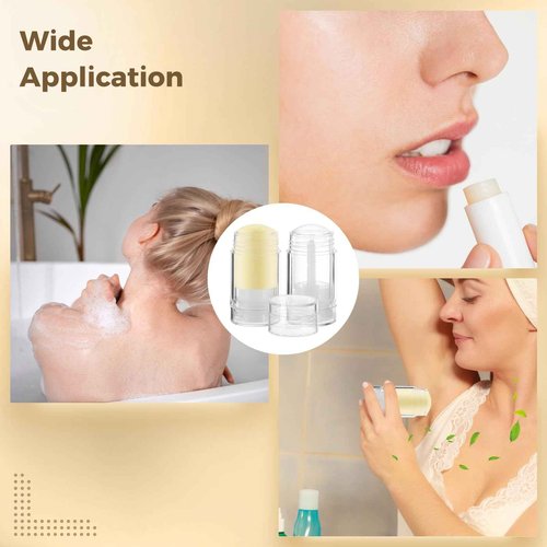 30 PCS Empty Deodorant Containers, 1 oz Refillable Transparent Plastic Deodorant Stick Bottles, 30 ml Twist-up Bottom Filling Clear Tube for DIY Lipstick, Chapstick, Crayons
