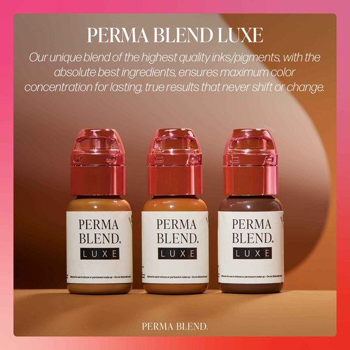 Perma Blend Luxe - Ready Ash - Microblading Ink to Enhance Lip Color or Permanent Eye Liner - Lip Tattoo & Lip Blushing Supplies for Permanent Lip Color - Ash Brown Tattoo Ink - Vegan (0.5 oz)