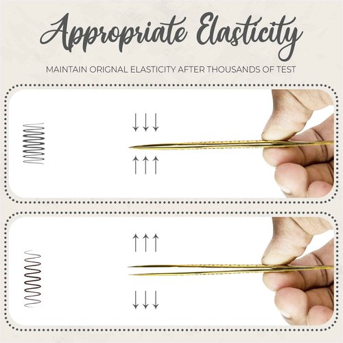 SV Lash Tweezers | Lash Extension Tweezers Set | 5Pcs Stainless Steel Eyelash Extension Tweezers Set | Volume/Isolation Nail Art Curved Tweezers (Gold 3 Pcs)