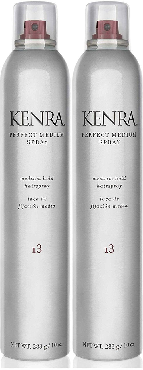 Kenra Professional Perfect Medium Spray 13 50% | Provides Styling Control Without Stiffness | Medium Hold | Fast-Drying Formulation | High Shine Finish | All Hair Types | 10 oz (2-Pack)