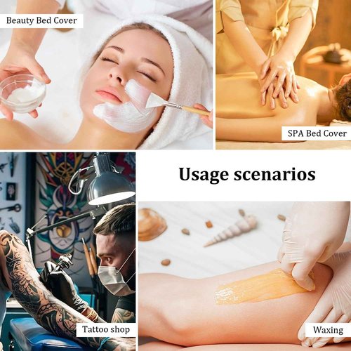 Disposable Bed Sheets 100 Pcs 31" x 71" Breathable Non Woven Fabric - Massage Table Sheets & SPA Bed Cover for Massage, Beauty, Tattoos（white）