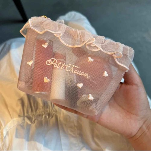 SIAIBIN Cute Makeup Bag Y2k Cosmetic Bag for Purse Coquette Aesthetic Make Up Bag Bow Aesthetic Bag (Pink)