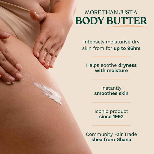 The Body Shop Shea Body Butter, 96H Nourishing Moisture, For Very Dry Skin, Vegan | 200 mL / 6.4 Oz (184g)