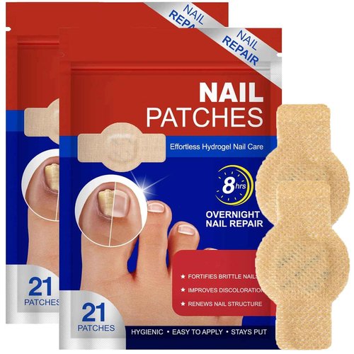Nail Patches for Toenails & Fingernails – 8-Hour Nail Care Repair Stickers for Extra Strengthening (42pcs)
