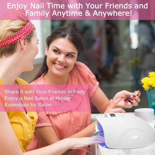 NAILGIRLS 150W UV LED Nail Lamp with Auto Sensor - Fast Curing Gel Polish Acrylic Nail Dryer, UV Nail Light 4 Timer Settings, 36 LED Beads and Automatic Sensor for Home Salon Use