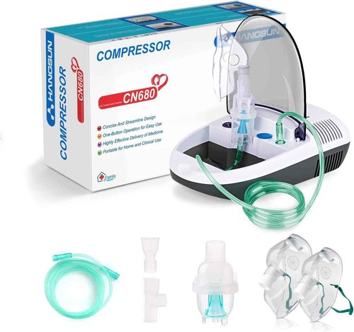 Hangsun Nebulizer Machine for Adults and Kids Daily Care at Home, Lightweight & Portable, Full Accessories