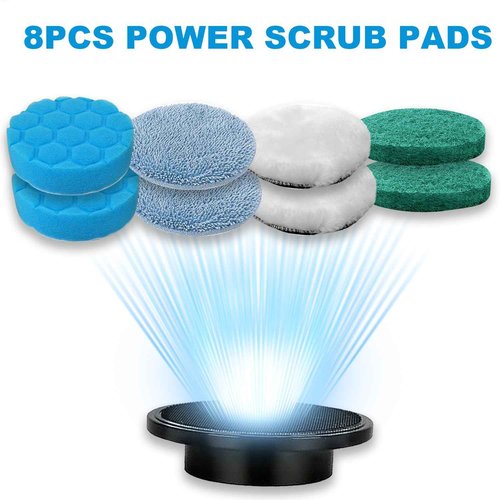 GOSLMYY Brush Heads Set, 9 Pack 4 inches Cordless Electric Spin Scrubber Replaceable Brush Heads for Household Cleaning Brushes/Bathroom/Floor/Tile/Car
