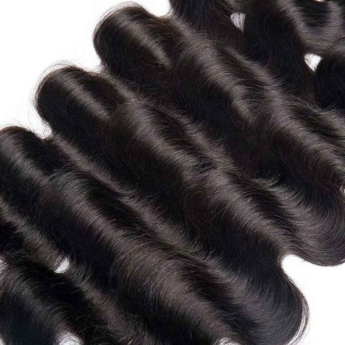 Peenoll 14 16 18 Inch Body Wave Human Hair Bundles Natural Black Bundles Human Hair 12A Unprocessed Brazilian Virgin Quick Weave Hair Extensions for Black Women