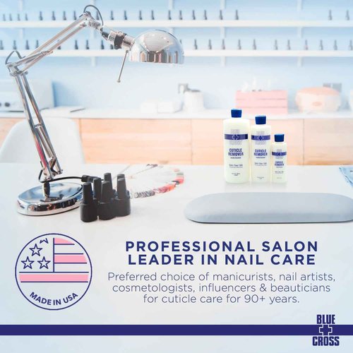 Blue Cross Hydrating, Moisturizing, Strengthening Cuticle Remover Oil with Lanolin + Extra Strength Callus Remover Gel for Heel or Feet, 32 oz each, 2 pack Professional Bundle