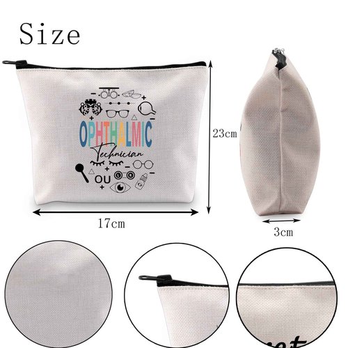 POFULL Funny Ophthalmic Technician Cosmetic Bag Ophthalmologist Gift Eye Doctor Gift (Ophthalmic Technician Bag)