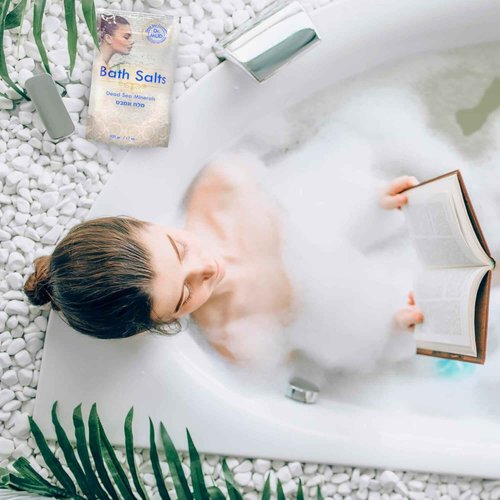 Natural Dead Sea Salt 100% Mineral-Rich Bath Soak, More Minerals Than Epsom Salt, Deep Relaxation, Detox, Exfoliates & Softens Skin, Helps Psoriasis, Eczema, Joint & Muscle (42.3 oz, Jasmine)