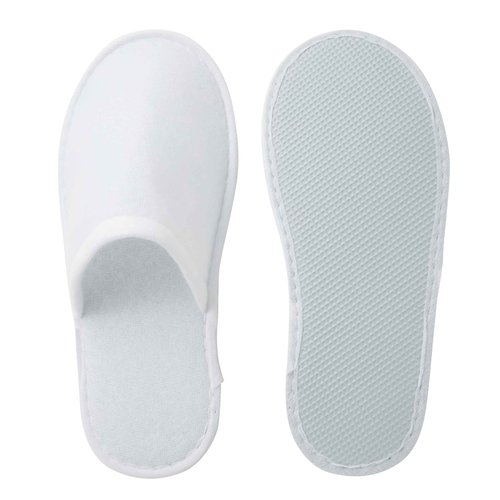 Juvale Disposable Slippers for Guests - Individually Wrapped Spa & Hotel Slippers - Slip-Resistant Shoes - Travel-Friendly Disposable Shoes - Medium (Men’s US 10/Women’s US 11) White - Pack of 24