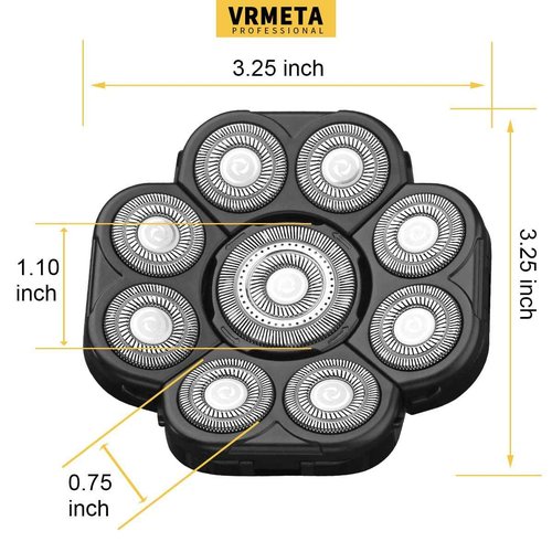 VRMETA Upgraded Version 9 Blades Electric Razor Shaver Heads