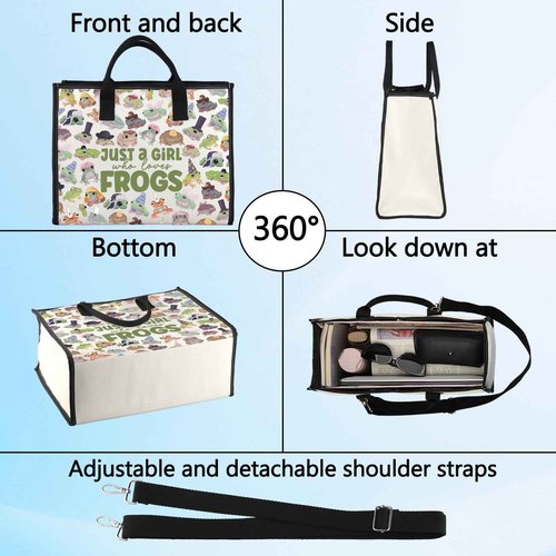 LEVLO Frog Cosmetic Animal Lover Gift Just A Girl Who Loves Frogs Zipper Pouch Bag Frogs Lover Gift (Cartoon Frog LT)