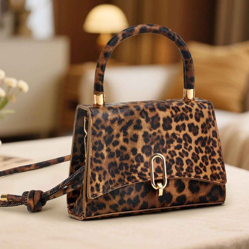 Golray Gifts for Teen Girls - 19Pcs Teenager Gifts Basket with Brown Leopard Satin Pillowcase/Handbag, Christmas Birthday Gift Set for Women Daughter Sister Niece Tween Girl Kid Toy Age 10 12-18+
