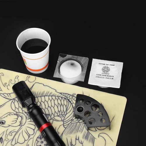 Sponge Dip Cup, 18Pcs JimKing Disposable Dip Clean Foam Caps for Tattoo Ink Change, Tattoo Supplies for Tattoo Needle