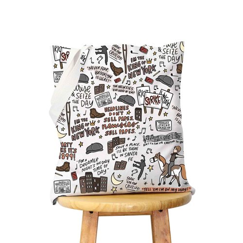 WCGXKO Theatre Lover Gift Musical Gift Musical Theater Zipper Pouch Makeup Bag (The Day tote)