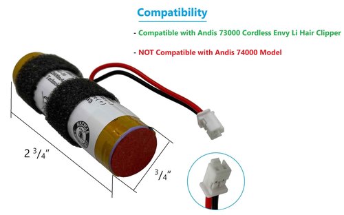 FIVO Replacement Battery for Andis 73000 Envy Li Cordless Hair Clipper