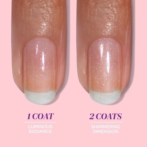 LONDONTOWN Glow Getter Nail Luminizer – One-Step Nail Treatment with Hexanal & Shimmer for Stronger, Healthier, Glossier Nails, No Base or Top Coat Needed, 0.4 Fl Oz