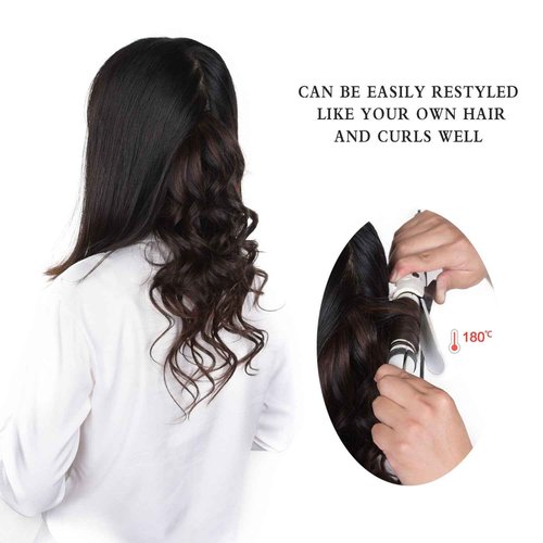 16" Clip in Hair Extensions Remy Human Hair for Women - Silky Straight Human Hair Clip on Extensions Medium Auburn 55grams 4pieces #30 Color