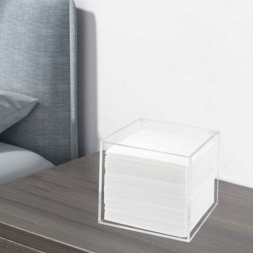 DELIPPLY Face Towelettes Disposable Holder, Disposable Face Towel Container Acrylic, Facial Towels Storage Box, Clear