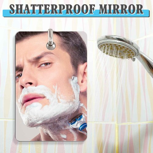 Amyhill 10 Pcs Featherweight Camping Mirror Shatterproof Compact Small Mirrors Bulk for Pocket Travel Shaving Makeup Hanging Wall Men Women Bathroom, 4.3 x 2.8 Inch