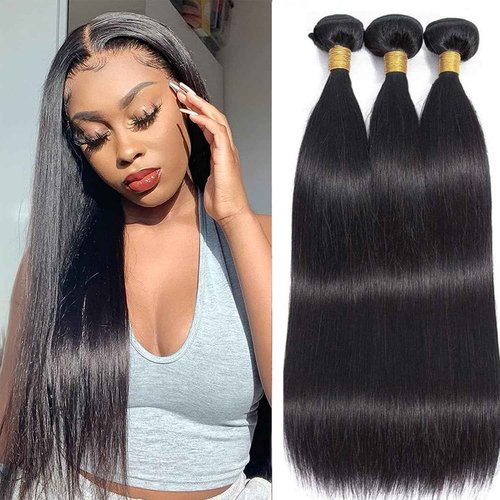 12A Human Hair Bundles Brazilian Straight Hair 10 12 14 Inch Unprocessed Virgin Weave Human Hair Raw Remy Straight 3 Bundles Natural Color