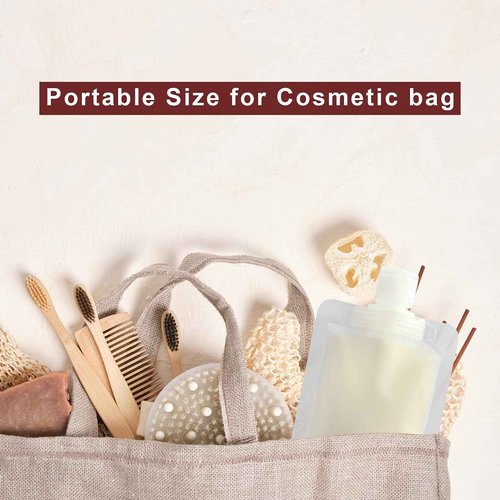 YASUOA 12 Pieces Travel Size Refillable Pouch for Toiletries Bulk 30ml/50ml/100ml, TSA Approved Squeeze Empty Stand Up Pouches for Liquids Lotion Shampoo Bags, Leak Proof Cosmetic Containers