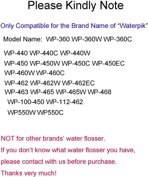 3V Charger Replacement for Waterpik Water Flosser WP360 WP462 WP450 Power Cord Wall Adapter, 5 FT Cable
