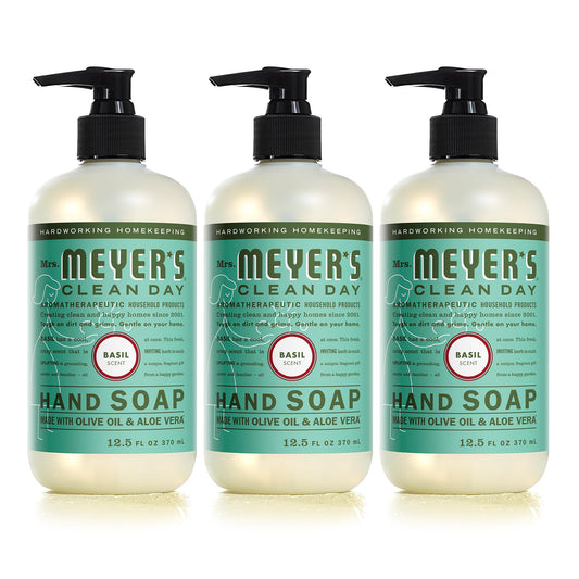 MRS. MEYER'S CLEAN DAY hand soap Scent Variety Pack, (Peppermint + Iowa Pine + Orange Clove)