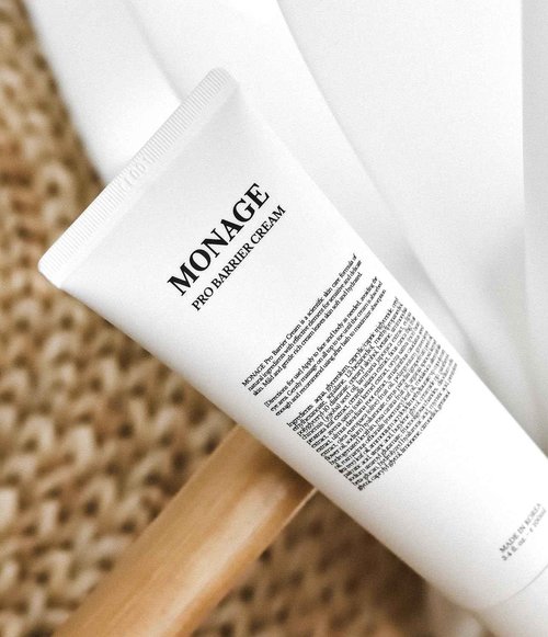 MONAGE Pro Barrier Cream, Korean Moisturizer Face Cream - Vegan, Hydration Boost, Gentle Formula, Soothing for Extremely Dry Skin, Nourishing, 3.4 fl oz (100ml)