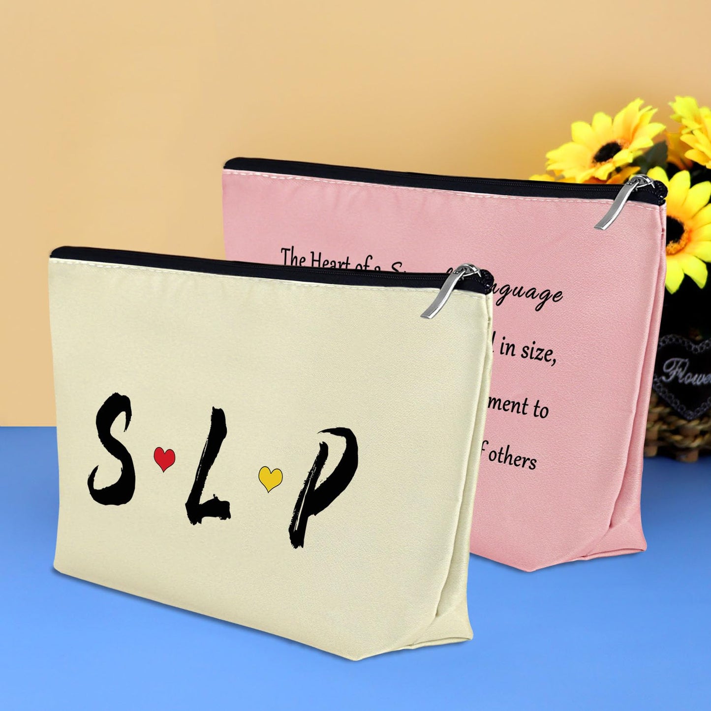 Speech Therapy Gifts Speech Therapist Gift for Women Makeup Bag Speech Language Pathologist Cosmetic Bag SLP Gifts Christmas Birthday Thanksgiving Gifts for SLP Speech Therapist Appreciation Gifts