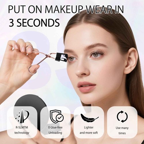 WITIFIG 2025 Magnetic Eyelashes 4 Pairs Kit 3D Natural Reusable Lashes with Applicator, No Glue Eyeliner Needed, Waterproof & Hypoallergenic False Eyelashes for Daily/Party/Wedding (1)
