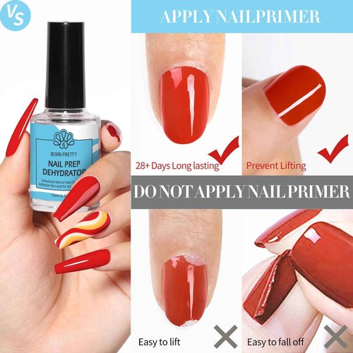 BORN PRETTY Poly Nail Extension Gel Kit with Nail Prep Dehydrate and Bond Primer Set