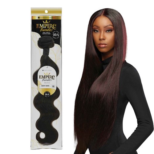 Sensationnel Empire bundles- body wave 10a tangle shed free human hair for weaving and sew in styles - 1 pack (16 inch, NATURAL/BLACK)