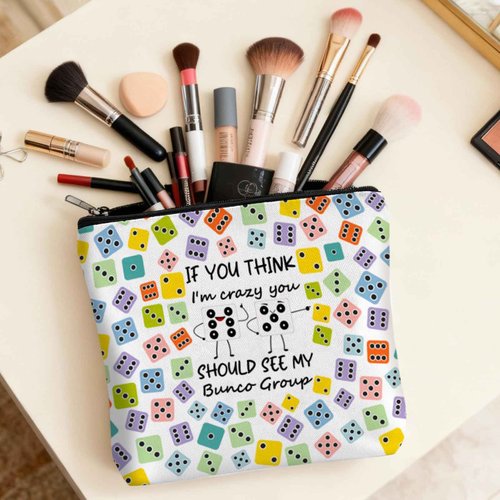 JEFBFBWE Bunco Slot Machine Makeup Bag Casino Cosmetics Bag Cosmetic Pouch Trip Travel Toiletry Handbag Slot Gambling Lucky Gift for Casino Lovers Women Birthday Christmas Theme Party