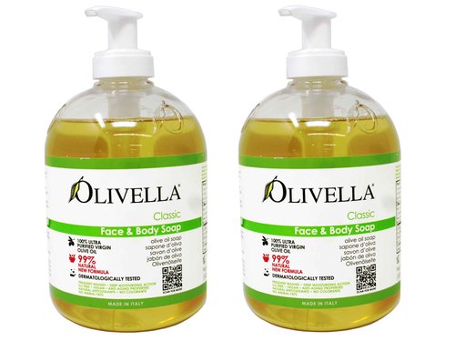 Olivella Face & Body Soap Bath Soaps 16.9 oz (Pack of 2)