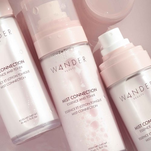 Wander Beauty Mist Connection Essence and Toner - 8-in-1 pH Balancing & Hydrating Facial Mist - Glowy Skin Care with Niacinamide, Hyaluronic Acid, Evening Primrose & Avocado - Alcohol-Free - 2.7 fl oz
