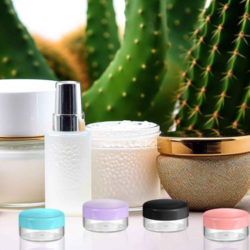 10 Gram 8 pcs Lip Balm Containers Small Plastic Containers Cosmetic Containers Sample Jars Cosmetic Jars Makeup Sample Containers for Lip Balms Lotion Powder Beauty Products