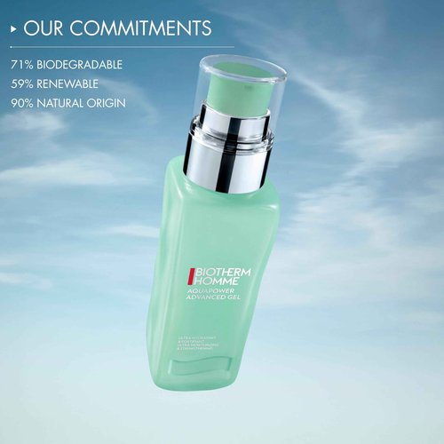 Biotherm Aquapower Advanced Gel, Men's Face Moisturizer That Hydrates And Strengthens Skin, Fresh And Fast-Absorbing Water-Gel Formula, 2.5 Fl. Oz
