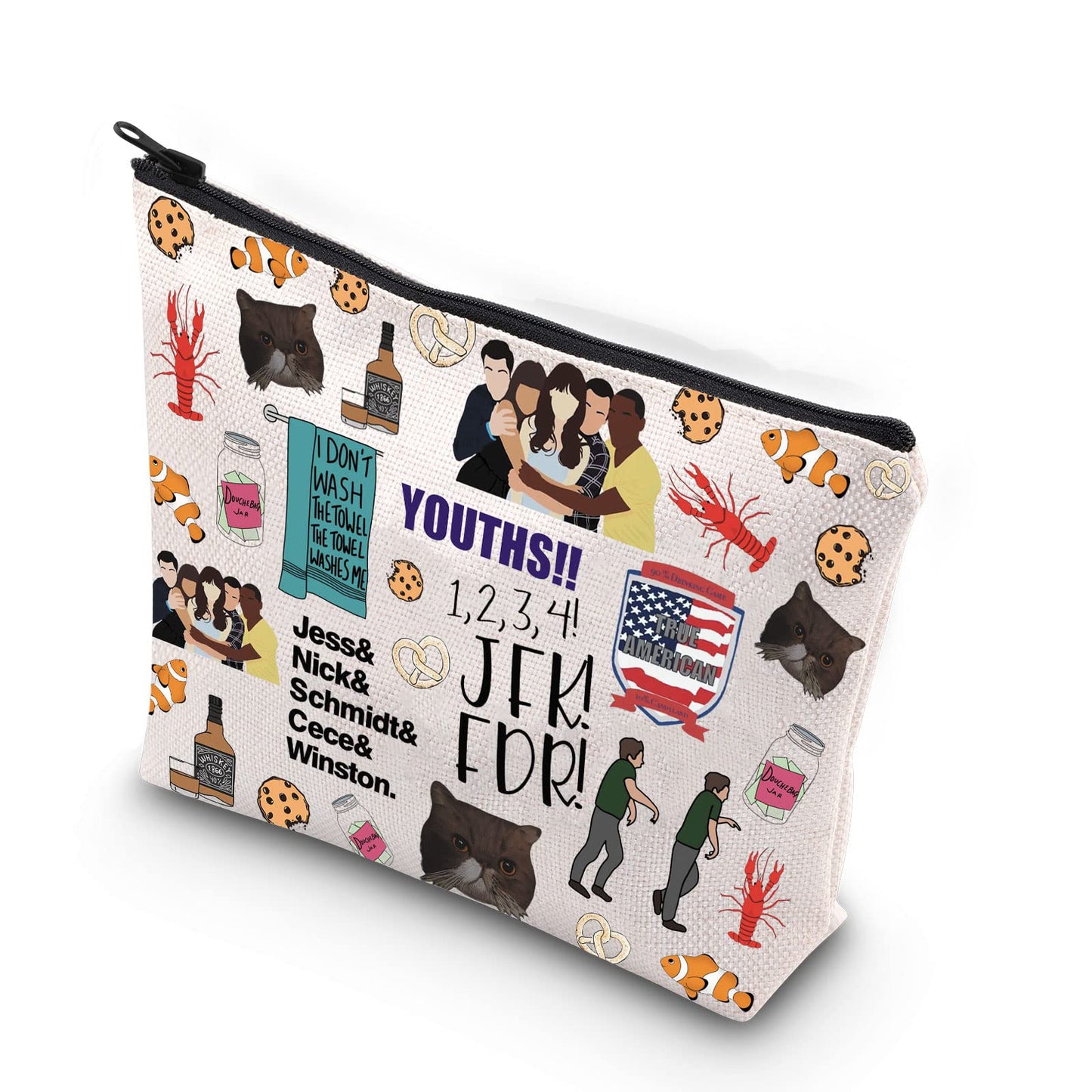 Girl TV Show Inspired Gift TV Series Cosmetic Bag Moonwalking Girl Tv Sitcom Gift For Women (new tv girl)