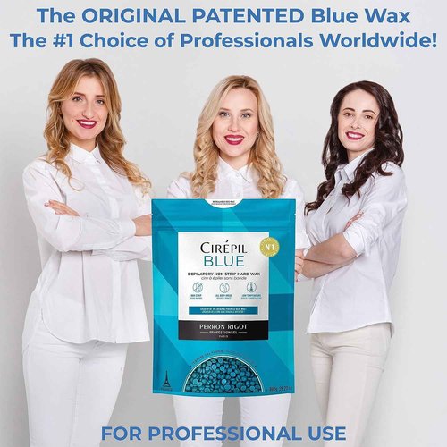 Cirepil - Blue - 400g - 14.11 oz Wax Beads Bag - All-Purpose, Unscented & No Strip Needed - Perfect for Sensitive Skin - Fluid Gel Texture, Easy Removal, Peel-Off Wax