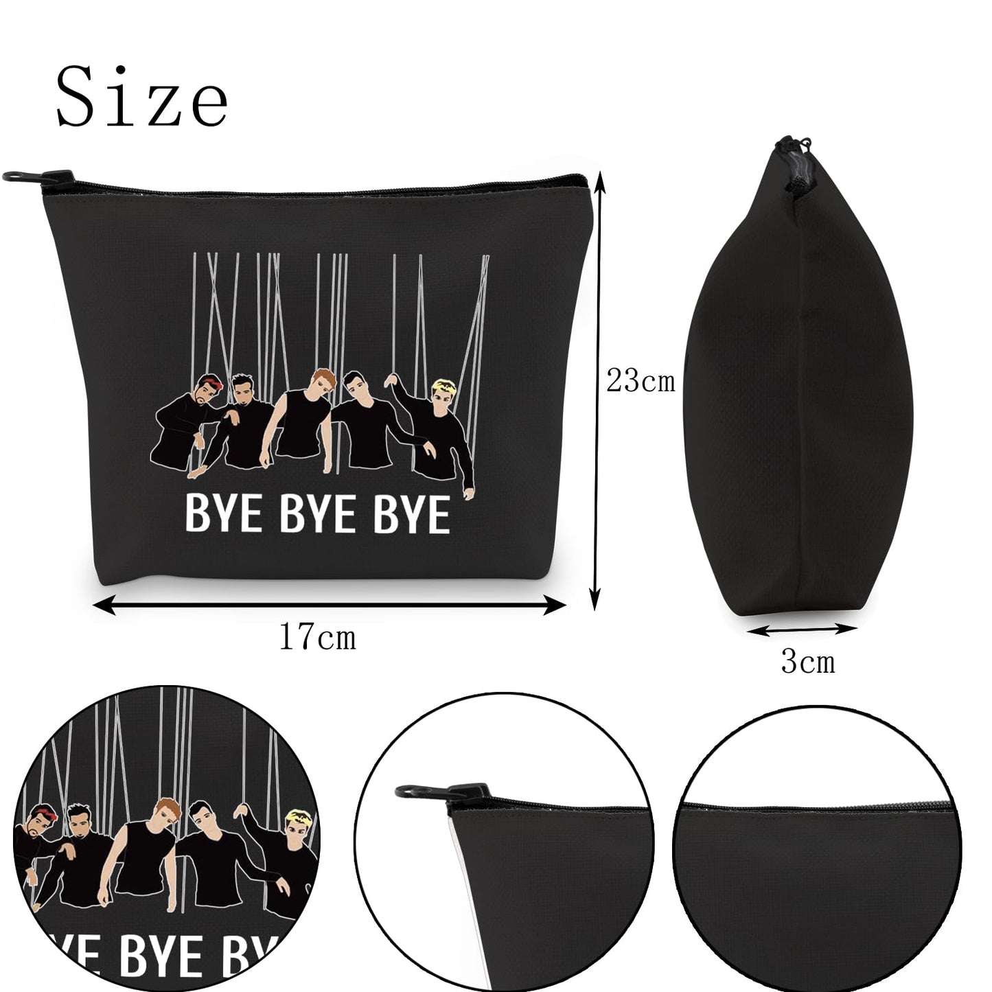 POFULL Music Band Gift for Best Friend Boy Band Gift Concert Gift for Fan Music Lover Gift (Black BYE Bag)