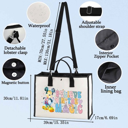 BWWKTOP Cartoon Mouse Cosmetic Makeup Bag Mouse Movie Gifts Believe In The Magic Mouse Makeup Zipper Pouch Bag Fairy Tales Merchandise (believe in the magic BG)