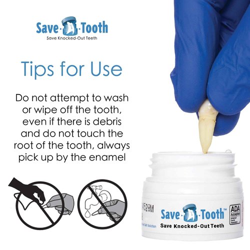 Save-A-Tooth Preservation Kit - Prevent Permanent Tooth Loss, Save Knocked Out Teeth for up to 24 Hours - Tooth Saver Made in The USA by SmartPractice - Keep for a Tooth Emergency - 2 Pack