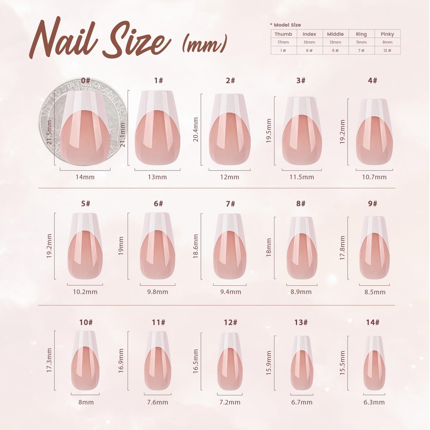 GloBlingle White French Tip Press on Nails Medium Coffin Gel Nail Tips - 150Pcs French Nails 5 in 1 Acrylic False Nail Tips with Solid Nail Glue French White Nude Pink Nails Press on Nail Tip Manicure