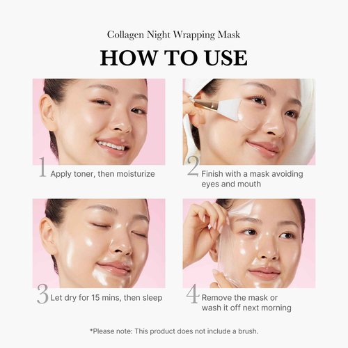 medicube Korean Collagen for Beginner: Collagen Overnight Wrapping Peel Off Facial Mask Pack and Collagen Jelly Cream (1.69 Fl Oz (50ml) | Holiday Stocking Stuffers