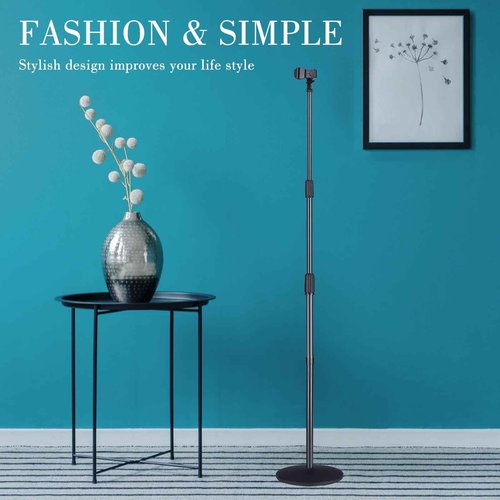 TAYUQEE Hands Free Hair Dryer Stand Holder - 59in Adjustable Height, Metal Blow Dryer Stand with Heavy Base, 180 Rotatable for Women, Pets