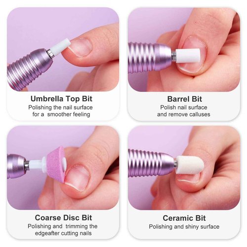 HEBECA Electric Nail Drill PRO + 1 Set Replacement Nail Drill Bits